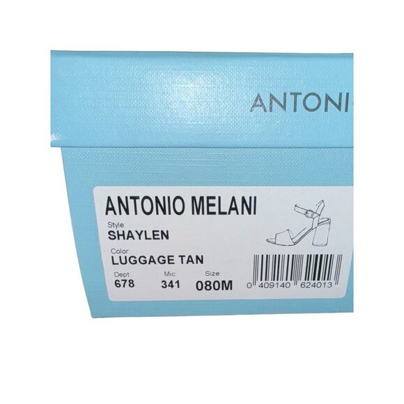 NEW IN BOX Antonio Melani Women’s Tan Brown Ankle Strap Sandal Heels Size 8 - Picture 4 of 8